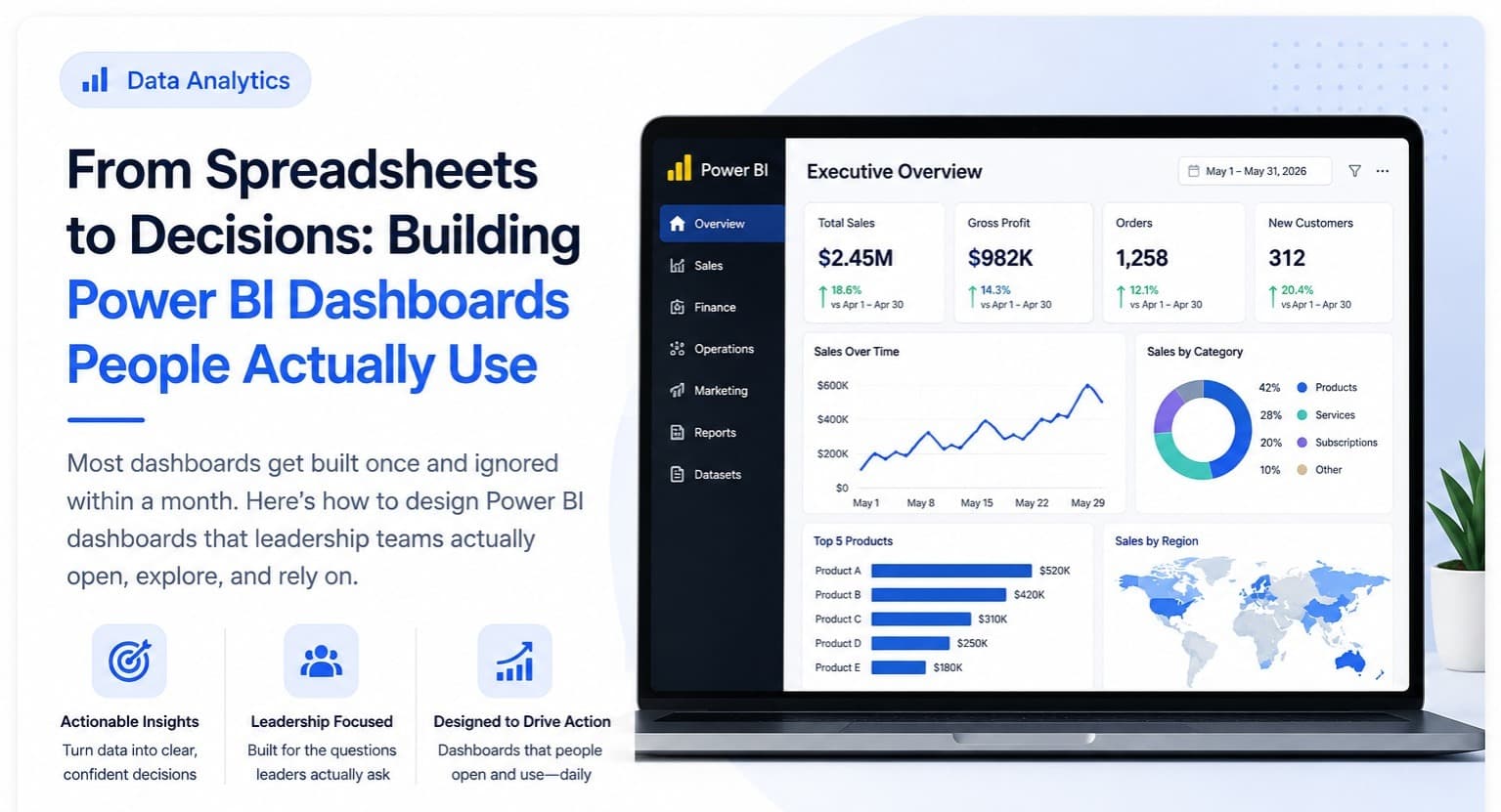 From Spreadsheets to Decisions: Building Power BI Dashboards People Actually Use